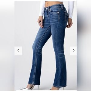 Miss Me Boot Signature Blue Flare Jeans Women's Size 29 (Inseam 32)